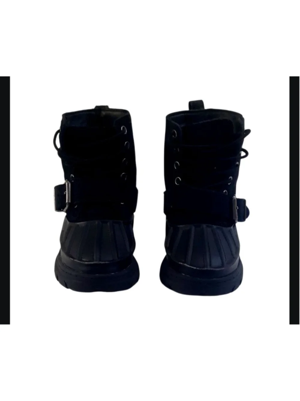 Polo Ralph Lauren Black Oslo High Suede Boots Toddler size 12